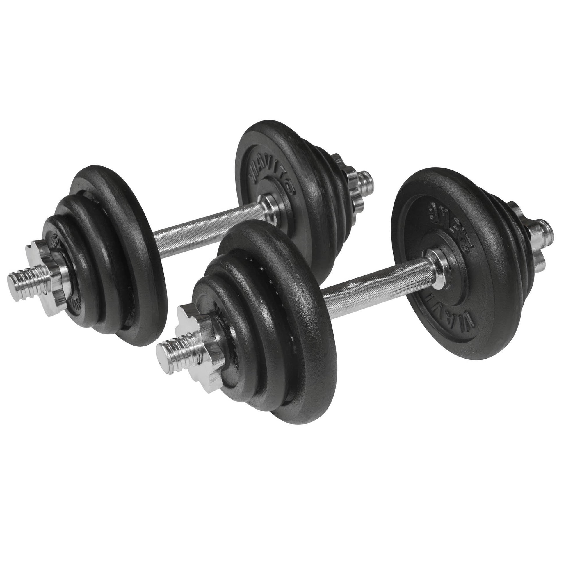 |Viavito 20kg Black Cast Iron Dumbbell Set  - Dumbbells1|
