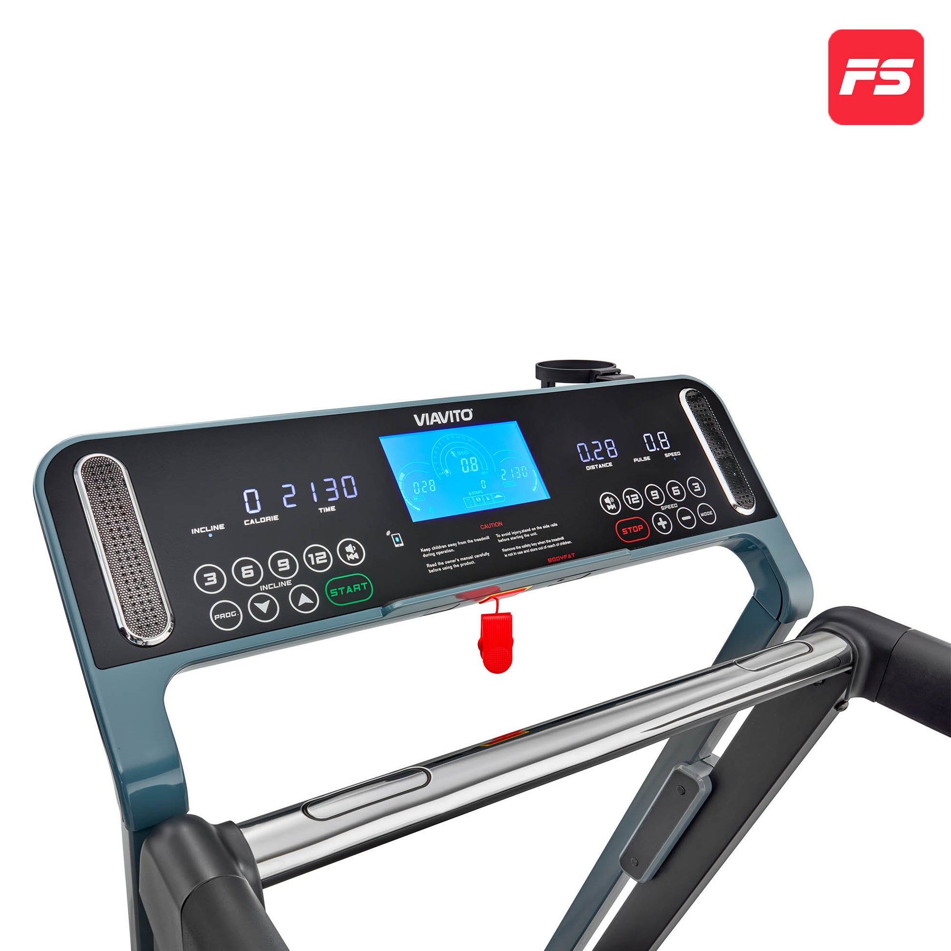 |ViavitoPraiaFoldingTreadmillConsole|