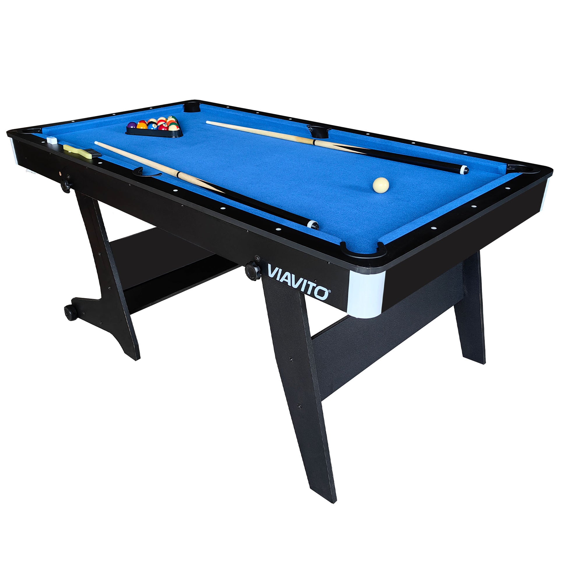 |ViavitoPT100XFoldingPoolTableBlue|