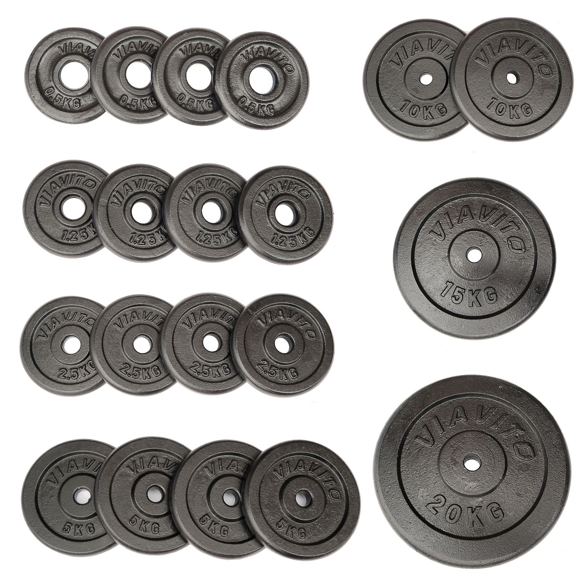 |Viavito Cast Iron Standard Weight Plates|
