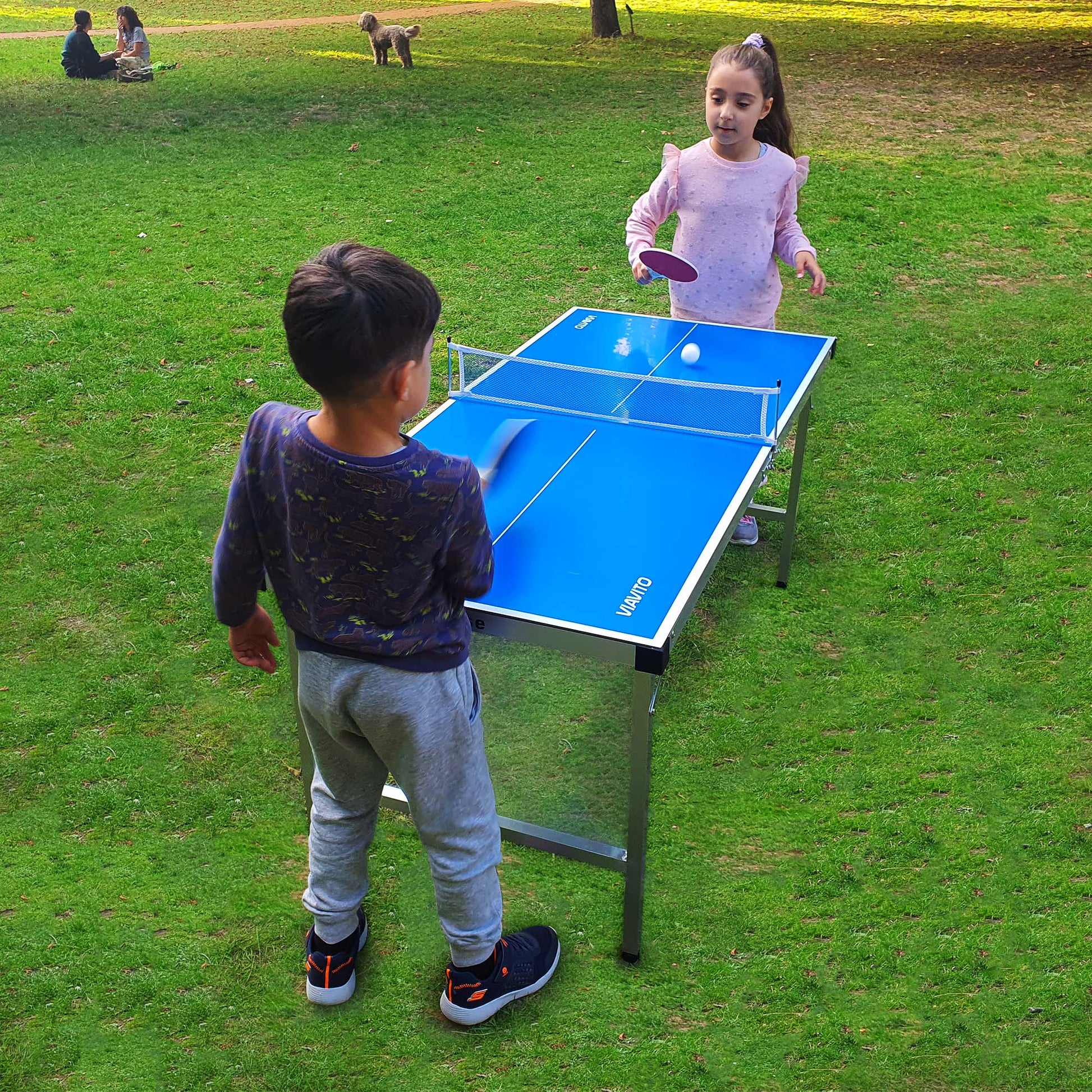 |Viavito PlayCase 5ft Outdoor Folding Table Tennis Table - Lifestyle 2|