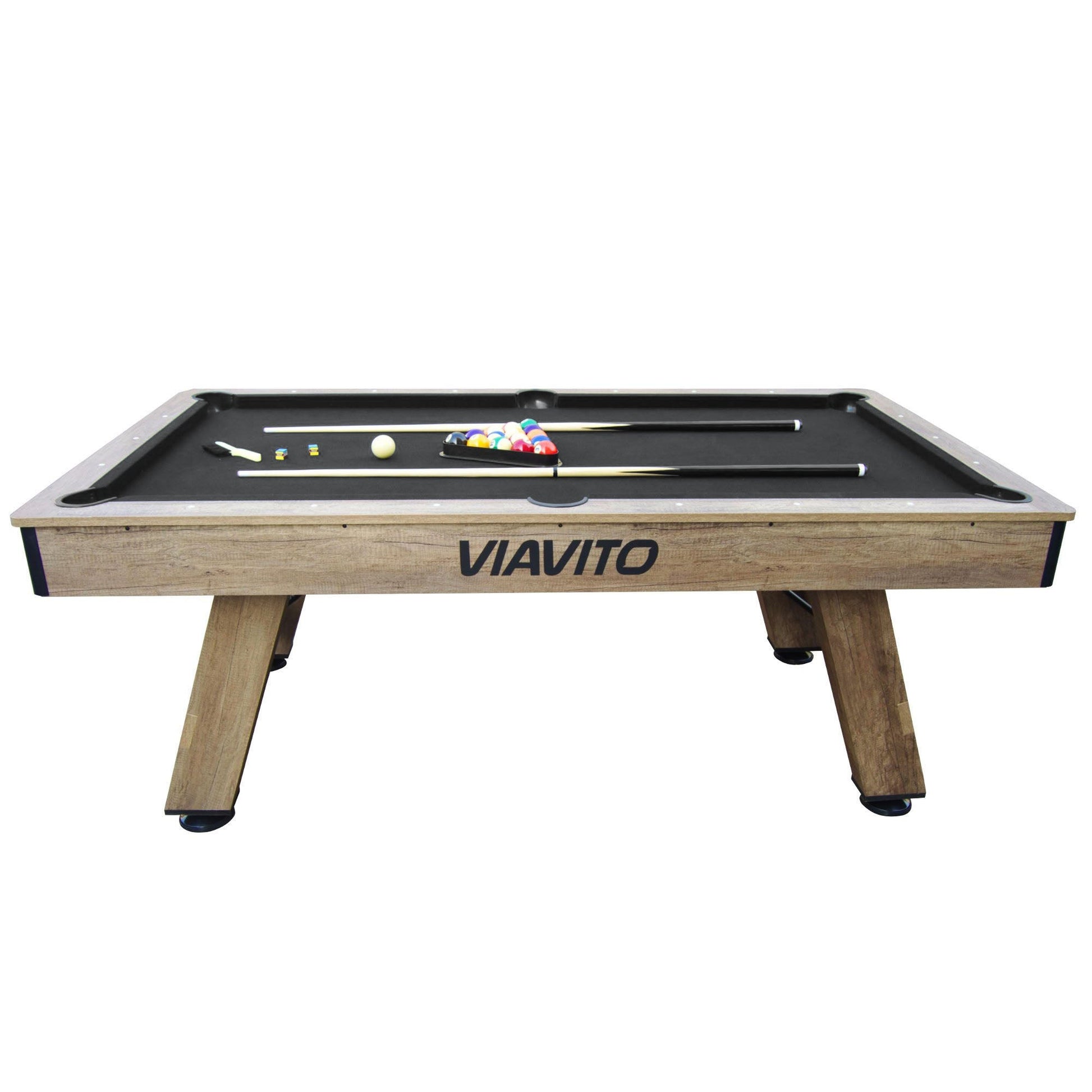 |Viavito PT500 7ft Pool Table - Black - Side|