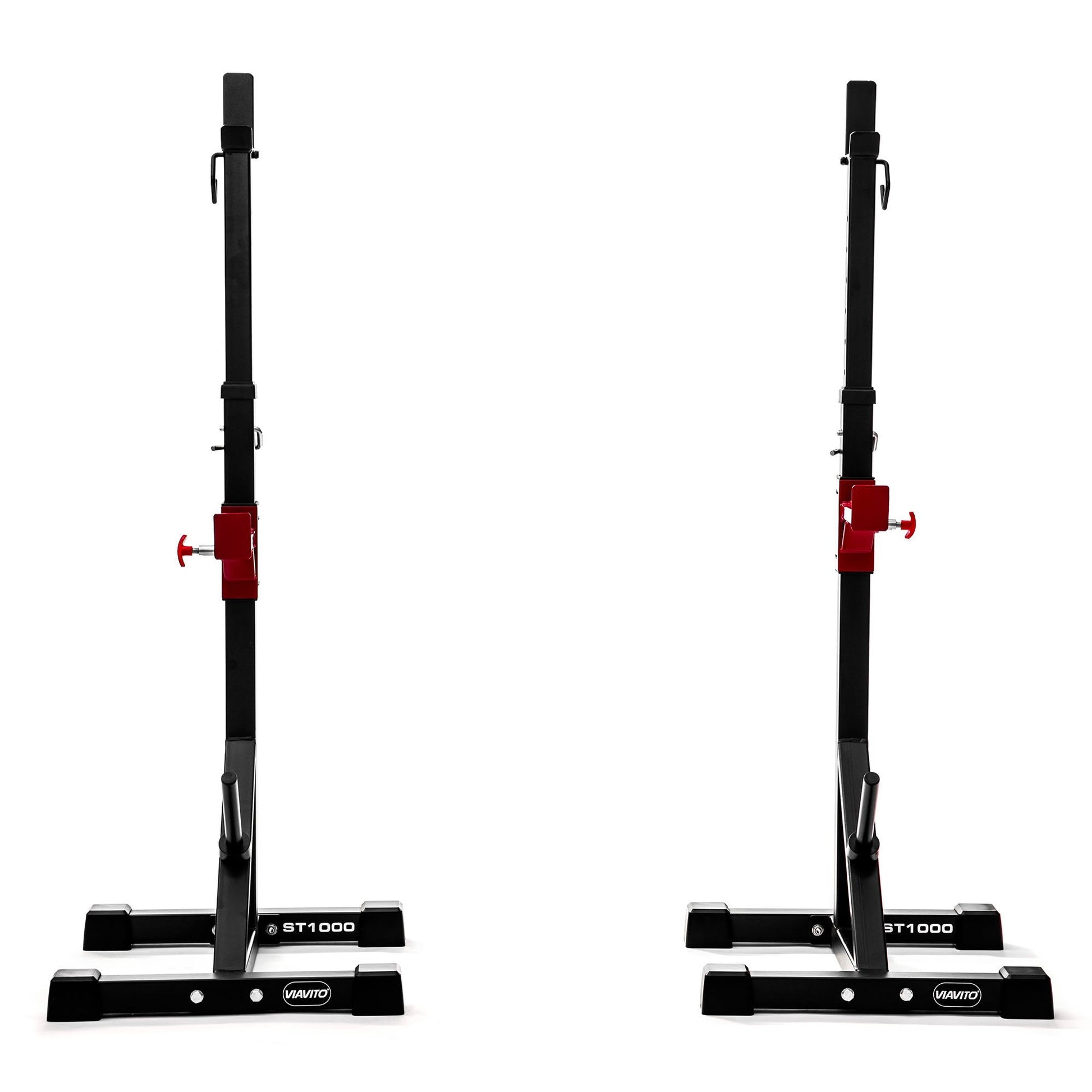 |Viavito ST1000 Adjustable Squat Stands with Barbell Spotter Catchers - Separated|