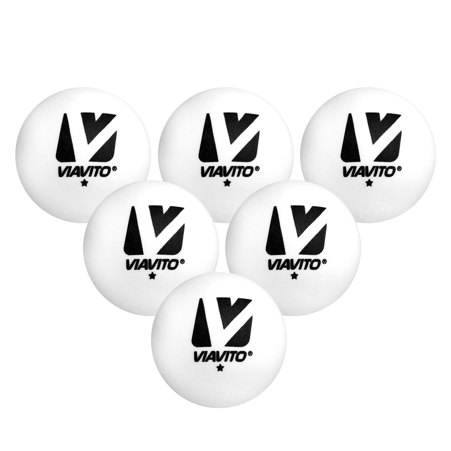 |Viavito Surefire 1 Star Table Tennis Balls - Pack of 6 - New - Balls|