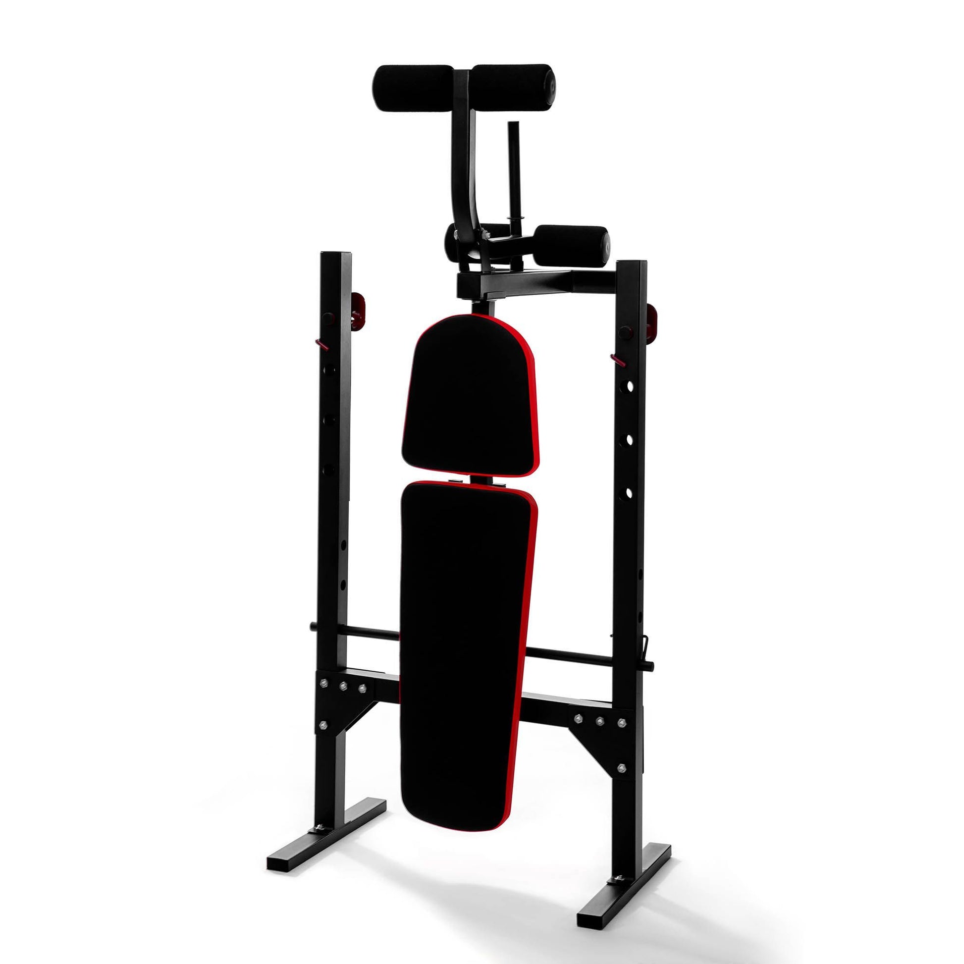 |Viavito SX200 Folding Barbell Weight Bench and 50kg Cast Iron Weight Set - Angle|